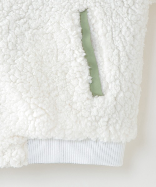 ikka（イッカ）の「【キッズ】リバーシブルフードボアブルゾン（120~160cm）（ブルゾン・キッズ・ベージュ/チャコールグレー/オリーブ・130/140/150/160/120）」の18枚目の写真