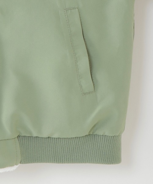 ikka（イッカ）の「【キッズ】リバーシブルフードボアブルゾン（120~160cm）（ブルゾン・キッズ・ベージュ/チャコールグレー/オリーブ・130/140/150/160/120）」の7枚目の写真