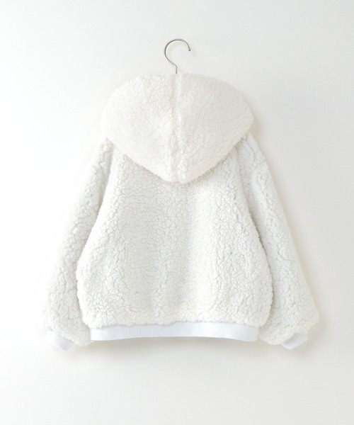 ikka（イッカ）の「【キッズ】リバーシブルフードボアブルゾン（120~160cm）（ブルゾン・キッズ・ベージュ/チャコールグレー/オリーブ・130/140/150/160/120）」の14枚目の写真