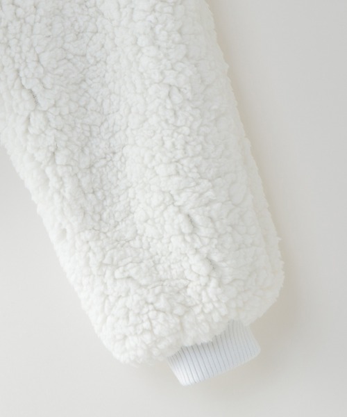 ikka（イッカ）の「【キッズ】リバーシブルフードボアブルゾン（120~160cm）（ブルゾン・キッズ・ベージュ/チャコールグレー/オリーブ・130/140/150/160/120）」の16枚目の写真