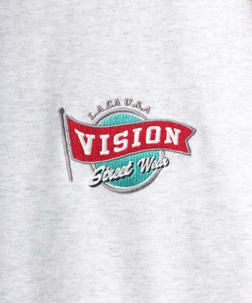 VISION STREET WEAR(ヴィジョンストリートウェア)の「VISION STREET WEAR/ヴィジョンストリートウエア ビッグシルエット ロゴ リブライン バイカラー/リンガー 袖プリント ロングスリーブTシャツ/レディース メンズ ロンT(Tシャツ/カットソー・メンズ・ライトグレー/ブラック/グリーン/ホワイト系その他/ブラック系その他/グレー系その他/ブルー系その他・LL/M/L)」の20枚目の写真