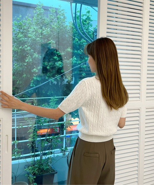 by muni:r（バイ ムニール）の「ミディワイドピンタックハーフパンツ（スラックス・レディース・ブラック/ブラウン/ダークグレー・SMALL/MEDIUM）」の22枚目の写真