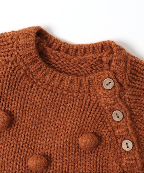 Ampersand(アンパサンド)の「premier ニットロンパス(ロンパース・キッズ・オフホワイト/ダークグリーン/ブラウン・80/60/70)」の15枚目の写真