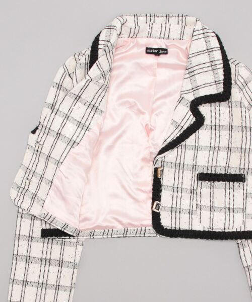 Sister Jane（シスタージェーン）の「SisterJane/シスタージェーン/Broadway Tweed Cropped Blazer（テーラードジャケット・レディース・ホワイト・SMALL/MEDIUM）」の6枚目の写真
