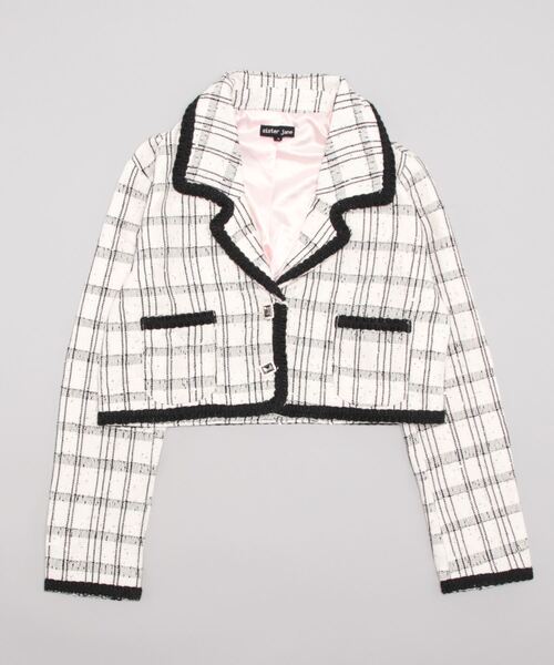 Sister Jane（シスタージェーン）の「SisterJane/シスタージェーン/Broadway Tweed Cropped Blazer（テーラードジャケット・レディース・ホワイト・SMALL/MEDIUM）」の4枚目の写真