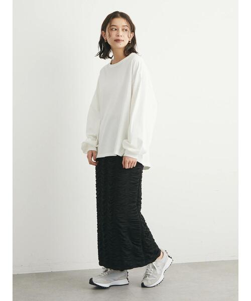 Green　Parks（グリーンパークス）の「袖ボリュームカットプルオーバー（Tシャツ/カットソー・レディース・ホワイト/グリーン/その他7・FREE）」の8枚目の写真