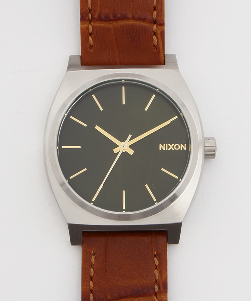 NIXON(ニクソン)の「NIXON / THE TIME TELLER LEATHER(アナログ腕時計・メンズ・ブラック/その他1/ダークブラウン/グリーン/ブルー/ネイビー・ONE SIZE)」の4枚目の写真
