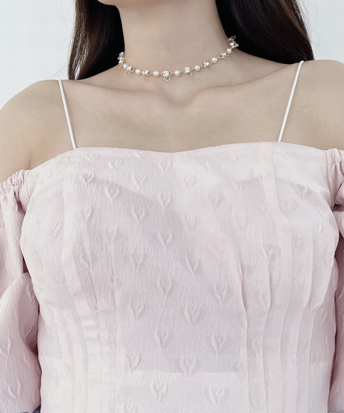 lilLilly(リルリリー)の「2wayストーンハートチョーカー(チョーカー・レディース・シルバー/ゴールド・FREE)」の6枚目の写真