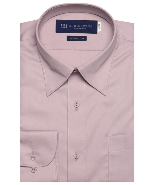 TOKYO SHIRTS（トウキョウシャツ）の「形態安定ノーアイロン スナップダウン 長袖ビジネスワイシャツ（ビジネスシャツ・メンズ・スモークピンク・首回り37cm-裄丈80cm/首回り39cm-裄丈80cm/首回り39cm-裄丈84cm/首回り41cm-裄丈82cm/首回り41cm-裄丈86cm/首回り42cm-裄丈82cm/首回り42cm-裄丈86cm/首回り43cm-裄丈82cm/首回り37cm-裄丈84cm/首回り43cm-裄丈86cm）」の6枚目の写真