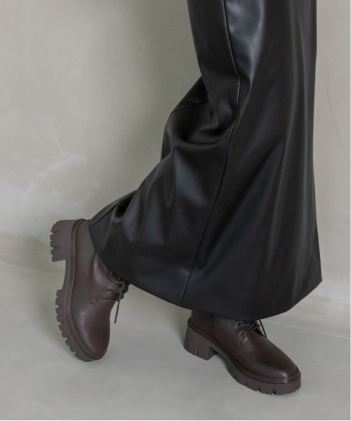 RANDA(ランダ)の「2WAY レースアップトラックソールブーツ(ブーツ・レディース・ブラック/ダークブラウン・LL/M/L/S)」の7枚目の写真