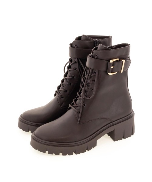 RANDA(ランダ)の「2WAY レースアップトラックソールブーツ(ブーツ・レディース・ブラック/ダークブラウン・LL/M/L/S)」の20枚目の写真