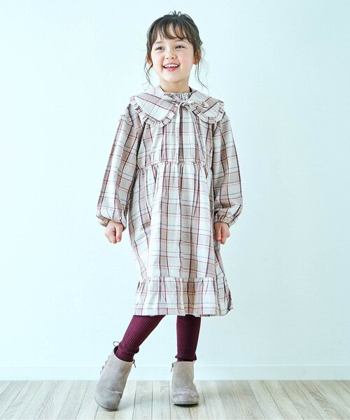 apres les cours（アプレレクール）の「ベーシックリブレギンス（レギンス/スパッツ・キッズ・ブラック/ベージュ/キナリ/ブラウン/ピンク・80/90/100/110/120/140）」の13枚目の写真