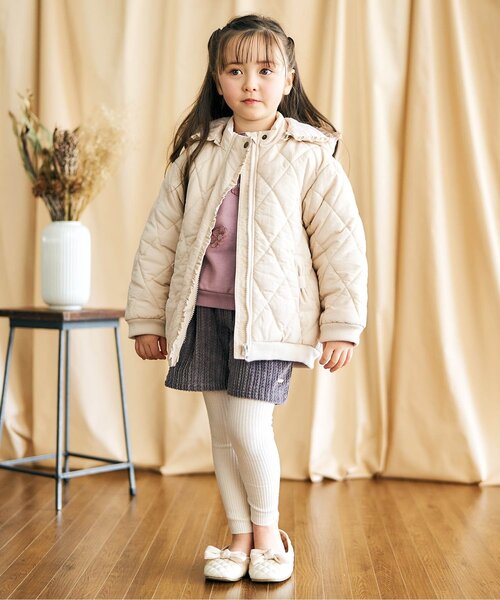 apres les cours（アプレレクール）の「ベーシックリブレギンス（レギンス/スパッツ・キッズ・ブラック/ベージュ/キナリ/ブラウン/ピンク・80/90/100/110/120/140）」の7枚目の写真