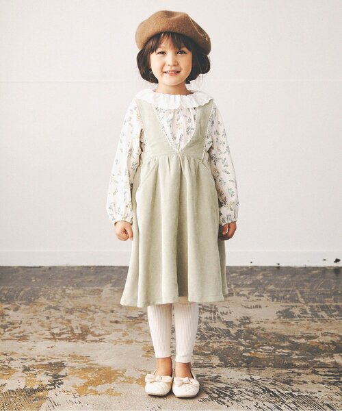 apres les cours（アプレレクール）の「ベーシックリブレギンス（レギンス/スパッツ・キッズ・ブラック/ベージュ/キナリ/ブラウン/ピンク・80/90/100/110/120/140）」の8枚目の写真