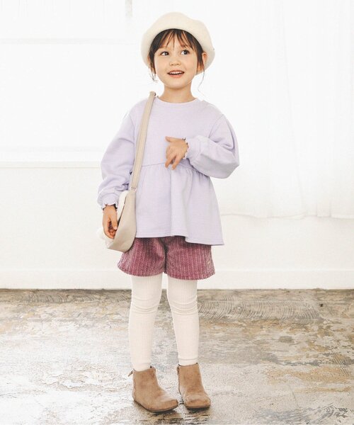 apres les cours（アプレレクール）の「ベーシックリブレギンス（レギンス/スパッツ・キッズ・ブラック/ベージュ/キナリ/ブラウン/ピンク・80/90/100/110/120/140）」の6枚目の写真