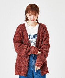 INHERIT | オーバーサイズ メランジニットカーディガン(カーディガン/ボレロ)