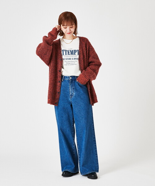 INHERIT(インヘリット)の「オーバーサイズ メランジニットカーディガン(カーディガン/ボレロ・メンズ・ブルー系その他/シャーベット・MEDIUM/LARGE)」の17枚目の写真