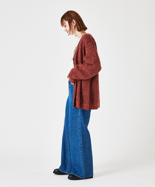 INHERIT(インヘリット)の「オーバーサイズ メランジニットカーディガン(カーディガン/ボレロ・メンズ・ブルー系その他/シャーベット・MEDIUM/LARGE)」の19枚目の写真