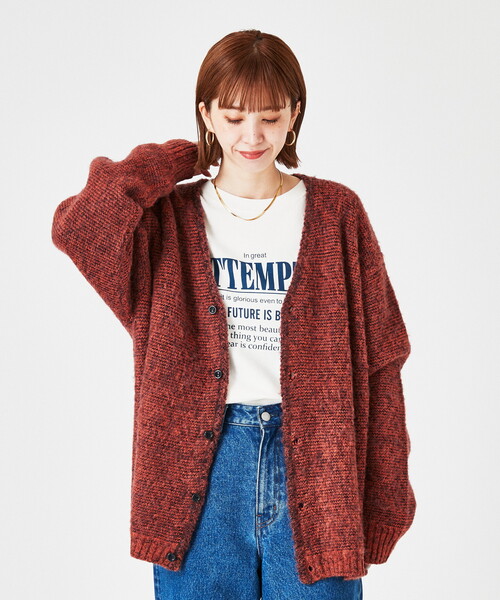 INHERIT(インヘリット)の「オーバーサイズ メランジニットカーディガン(カーディガン/ボレロ・メンズ・ブルー系その他/シャーベット・MEDIUM/LARGE)」の21枚目の写真