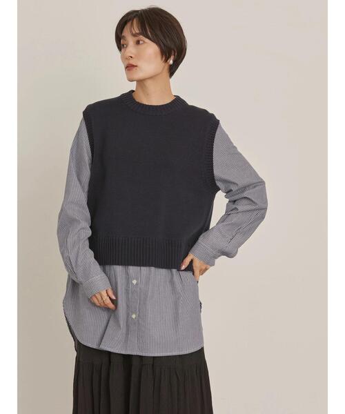 Ameri VINTAGE - amer vintage ニットミニJKドッキングシャツ AMERI チェックジャケットミニドレス｜Yahoo!フリマ（旧PayPay
