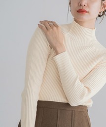 ストレッチリブハイネックニット