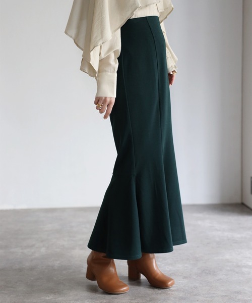 Bonjour Sagan(ボンジュールサガン)の「ストレッチマーメイドスカート(スカート・レディース・ブラック/グリーン/モカ・FREE)」の1枚目の写真