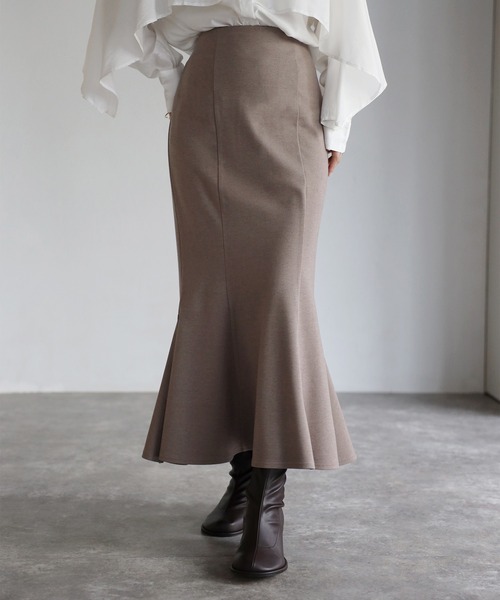 Bonjour Sagan(ボンジュールサガン)の「ストレッチマーメイドスカート(スカート・レディース・ブラック/グリーン/モカ・FREE)」の3枚目の写真