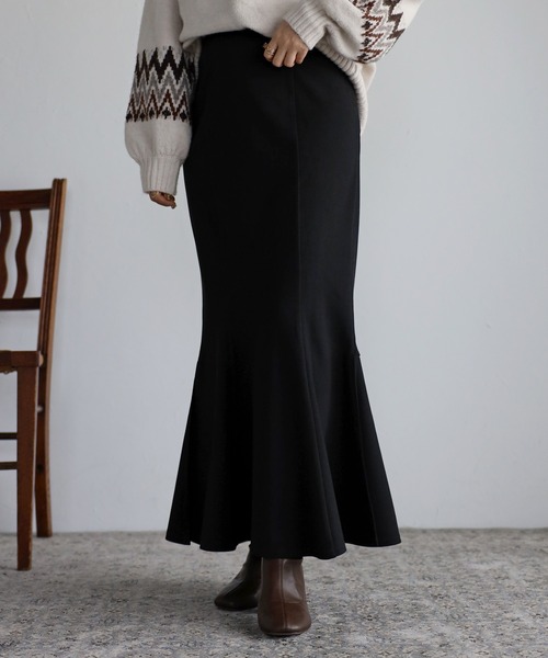 Bonjour Sagan(ボンジュールサガン)の「ストレッチマーメイドスカート(スカート・レディース・ブラック/グリーン/モカ・FREE)」の10枚目の写真