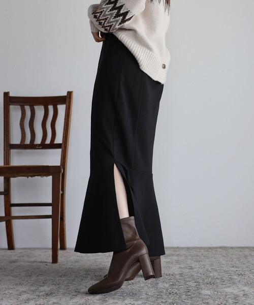 Bonjour Sagan(ボンジュールサガン)の「ストレッチマーメイドスカート(スカート・レディース・ブラック/グリーン/モカ・FREE)」の5枚目の写真