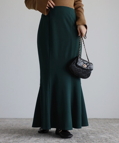 Bonjour Sagan(ボンジュールサガン)の「ストレッチマーメイドスカート(スカート・レディース・ブラック/グリーン/モカ・FREE)」の13枚目の写真