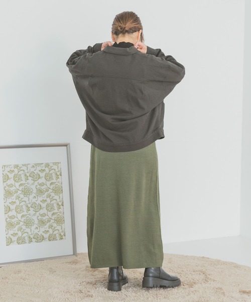 ITEMS URBANRESEARCH（アイテムズ アーバンリサーチ）の「コットンオーバージャケット（カバーオール・レディース・チャコールグレー/ベージュ・FREE）」の5枚目の写真