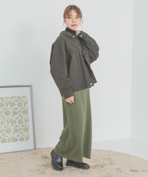 ITEMS URBANRESEARCH（アイテムズ アーバンリサーチ）の「コットンオーバージャケット（カバーオール・レディース・チャコールグレー/ベージュ・FREE）」の19枚目の写真