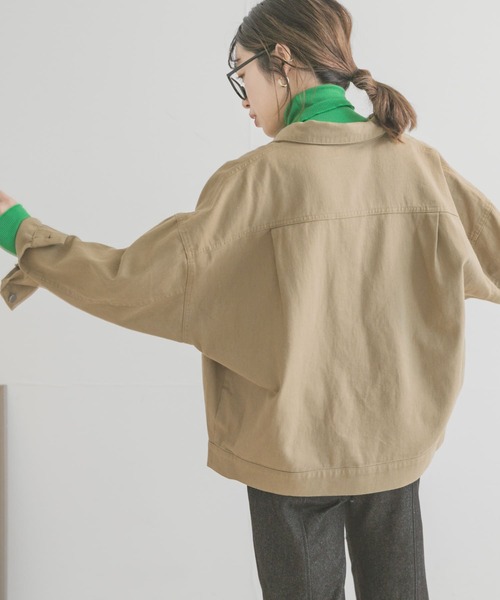 ITEMS URBANRESEARCH（アイテムズ アーバンリサーチ）の「コットンオーバージャケット（カバーオール・レディース・チャコールグレー/ベージュ・FREE）」の8枚目の写真