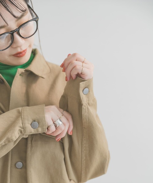 ITEMS URBANRESEARCH（アイテムズ アーバンリサーチ）の「コットンオーバージャケット（カバーオール・レディース・チャコールグレー/ベージュ・FREE）」の17枚目の写真