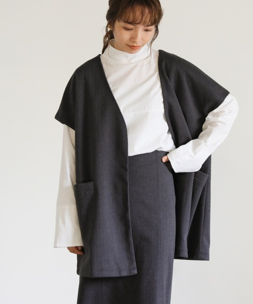 select MOCA(セレクトモカ)の「ヘリンボーンバックスリットタイトスカート(スカート・レディース・アイボリー/カーキ/グレー・SMALL/MEDIUM)」の16枚目の写真