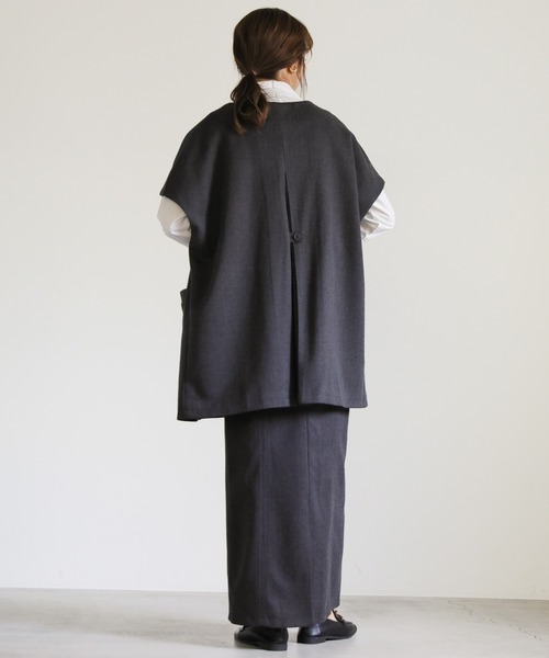 select MOCA(セレクトモカ)の「ヘリンボーンバックスリットタイトスカート(スカート・レディース・アイボリー/カーキ/グレー・SMALL/MEDIUM)」の17枚目の写真