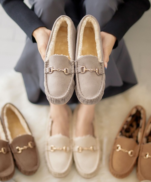 セール】ビット付きファーモカシン（モカシン/デッキシューズ）｜KOBE