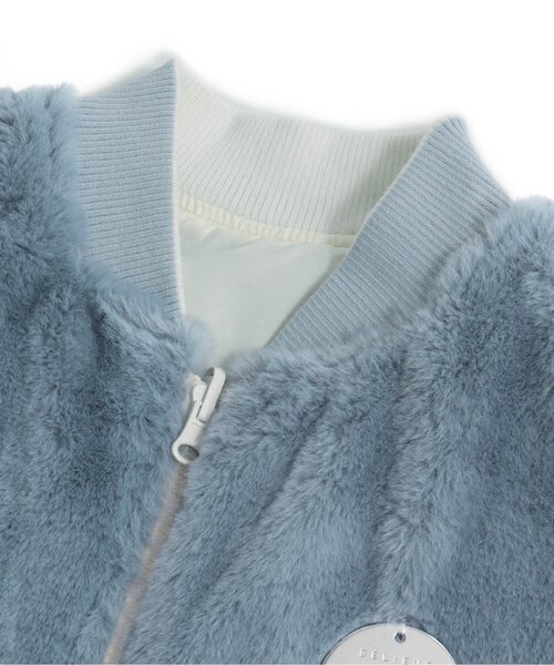 新同✩リバーシブル✩ブルーフォックス✩ふわふわ✩柔らか✩軽い✩ファーの減り無し algy（アルジー）の「ファー切り替えリバーシブルブルゾン（ブルゾン