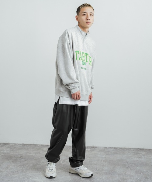 STARTER(スターター)の「STARTER 別注コラボ オーバーサイズ 裏起毛ブランドロゴ刺繍ハーフジップスウェット(スウェット・メンズ・ブラック/グレー/グリーン/グリーン系/杢グレー/ブラック系・M/L/XL)」の13枚目の写真