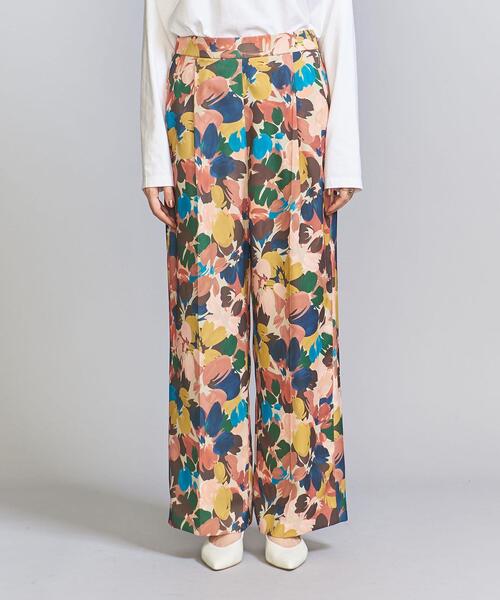 BEAUTY&YOUTH UNITED ARROWS（ビューティーアンドユースユナイテッドアローズ）の「フラワープリント バックゴム パンツ -ウォッシャブル-（その他パンツ・レディース・ピンク/ロイヤルブルー/オリーブ・S/M）」の4枚目の写真