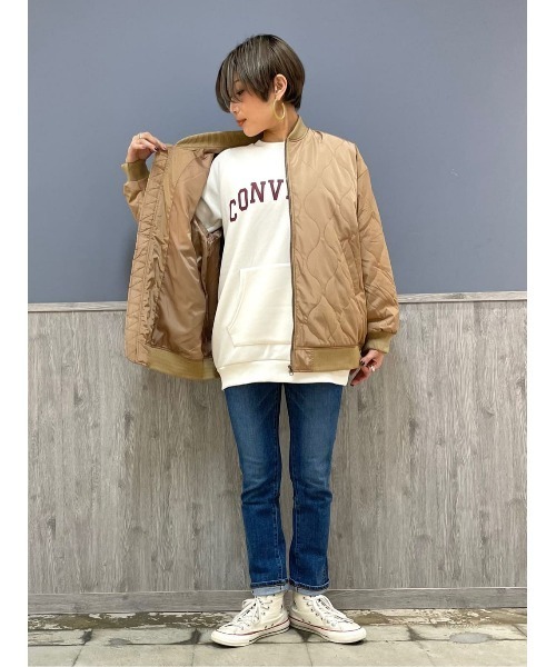 CONVERSE（コンバース）の「【CONVERSE】裏ボアスウェット（スウェット・レディース・ブラック/ネイビー/オフホワイト・L/M）」の15枚目の写真