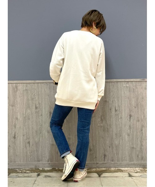 CONVERSE（コンバース）の「【CONVERSE】裏ボアスウェット（スウェット・レディース・ブラック/ネイビー/オフホワイト・L/M）」の14枚目の写真