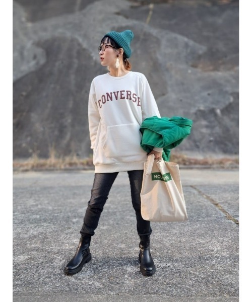 CONVERSE（コンバース）の「【CONVERSE】裏ボアスウェット（スウェット・レディース・ブラック/ネイビー/オフホワイト・L/M）」の17枚目の写真