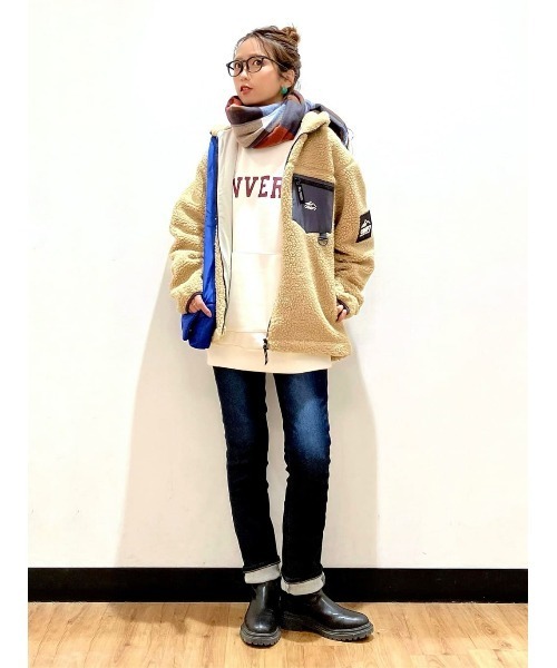 CONVERSE（コンバース）の「【CONVERSE】裏ボアスウェット（スウェット・レディース・ブラック/ネイビー/オフホワイト・L/M）」の19枚目の写真