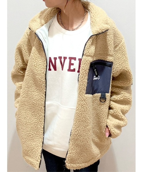 CONVERSE（コンバース）の「【CONVERSE】裏ボアスウェット（スウェット・レディース・ブラック/ネイビー/オフホワイト・L/M）」の21枚目の写真