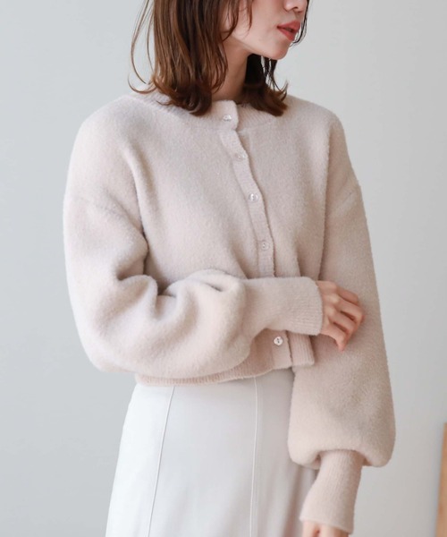 archives（アルシーヴ）の「マシュマロフェザー２ｗａｙカーディガン（カーディガン/ボレロ・レディース・ピンク/グリーン/オフホワイト/グレー/ブルーグレー・MEDIUM）」の5枚目の写真