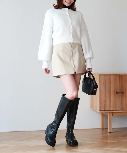 archives（アルシーヴ）の「マシュマロフェザー２ｗａｙカーディガン（カーディガン/ボレロ・レディース・ピンク/グリーン/オフホワイト/グレー/ブルーグレー・MEDIUM）」の13枚目の写真