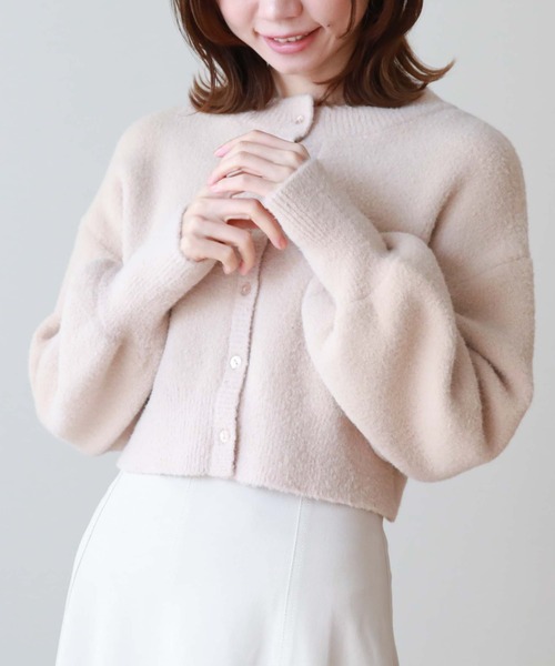 archives（アルシーヴ）の「マシュマロフェザー２ｗａｙカーディガン（カーディガン/ボレロ・レディース・ピンク/グリーン/オフホワイト/グレー/ブルーグレー・MEDIUM）」の6枚目の写真