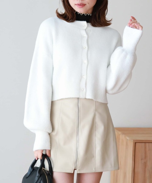 archives（アルシーヴ）の「マシュマロフェザー２ｗａｙカーディガン（カーディガン/ボレロ・レディース・ピンク/グリーン/オフホワイト/グレー/ブルーグレー・MEDIUM）」の17枚目の写真