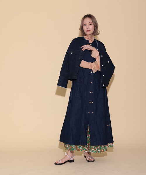 HERENCIA（ヘレンチア）の「デニム ロングジレ マルチウェイワンピース 